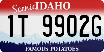 ID license plate 1T9902G