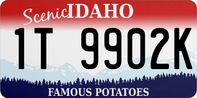 ID license plate 1T9902K