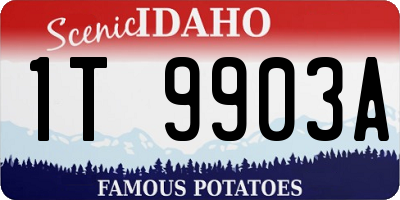 ID license plate 1T9903A