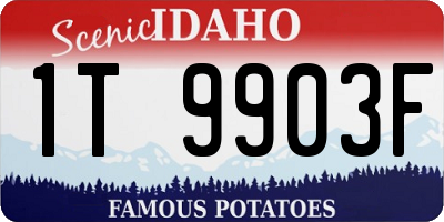 ID license plate 1T9903F