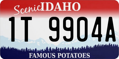 ID license plate 1T9904A