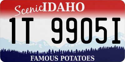 ID license plate 1T9905I