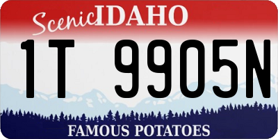 ID license plate 1T9905N
