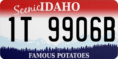 ID license plate 1T9906B