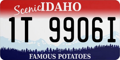 ID license plate 1T9906I