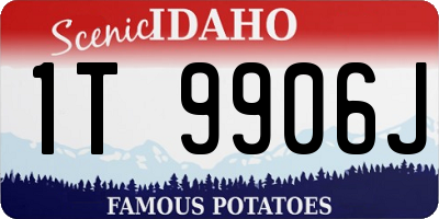 ID license plate 1T9906J