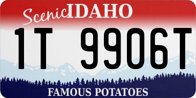 ID license plate 1T9906T