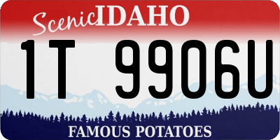 ID license plate 1T9906U