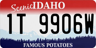 ID license plate 1T9906W