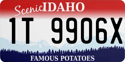 ID license plate 1T9906X