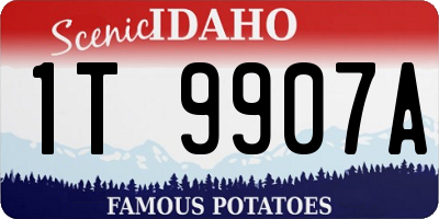 ID license plate 1T9907A