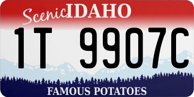 ID license plate 1T9907C