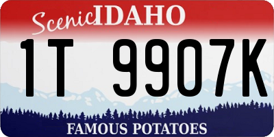 ID license plate 1T9907K