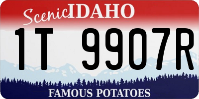 ID license plate 1T9907R