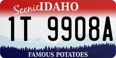 ID license plate 1T9908A