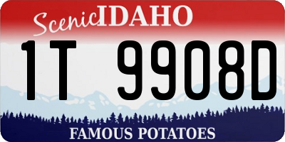 ID license plate 1T9908D