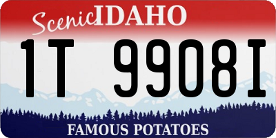 ID license plate 1T9908I