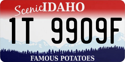 ID license plate 1T9909F