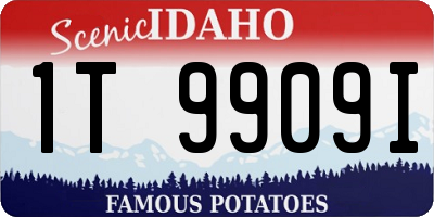 ID license plate 1T9909I