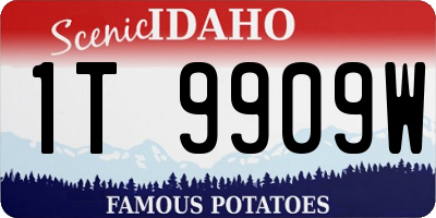 ID license plate 1T9909W