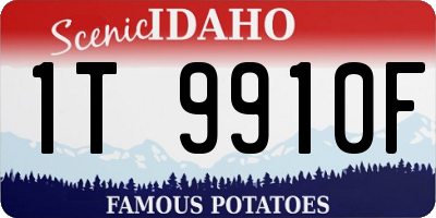 ID license plate 1T9910F