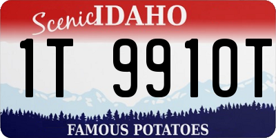 ID license plate 1T9910T