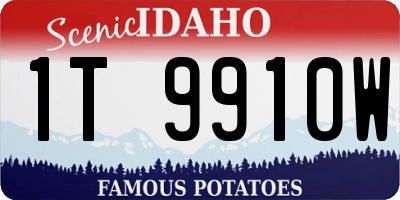 ID license plate 1T9910W