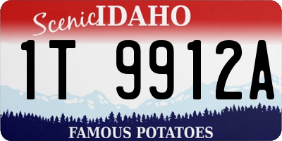 ID license plate 1T9912A