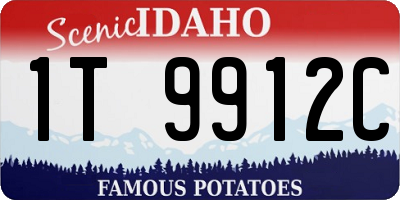 ID license plate 1T9912C