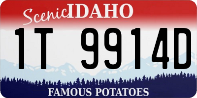 ID license plate 1T9914D