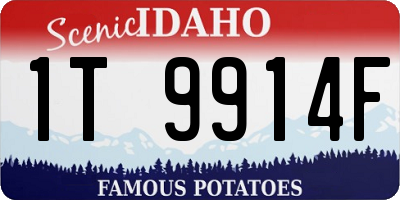 ID license plate 1T9914F