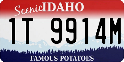 ID license plate 1T9914M