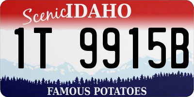 ID license plate 1T9915B