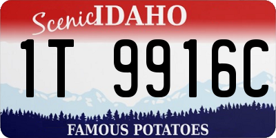 ID license plate 1T9916C