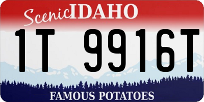 ID license plate 1T9916T