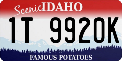 ID license plate 1T9920K