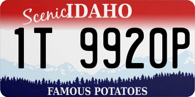 ID license plate 1T9920P