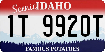 ID license plate 1T9920T
