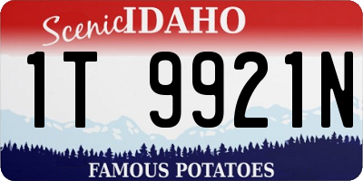 ID license plate 1T9921N
