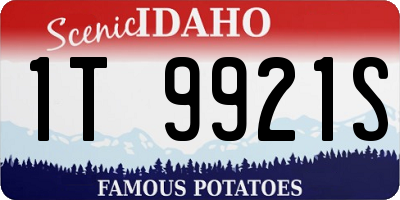 ID license plate 1T9921S