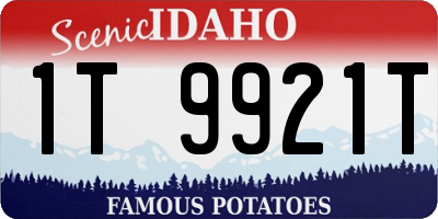 ID license plate 1T9921T