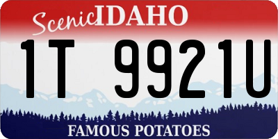 ID license plate 1T9921U