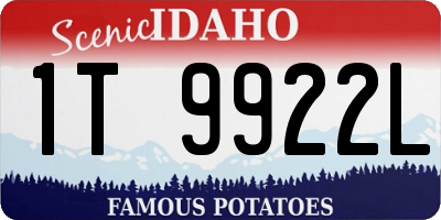 ID license plate 1T9922L