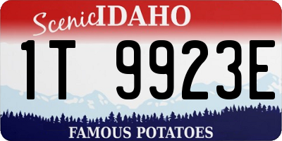 ID license plate 1T9923E