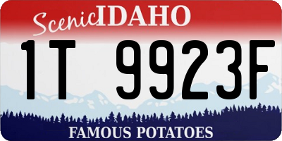 ID license plate 1T9923F