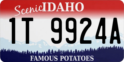 ID license plate 1T9924A