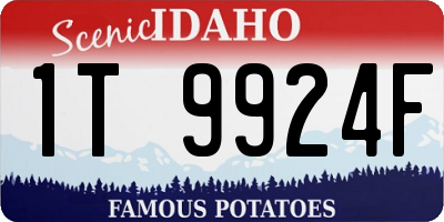 ID license plate 1T9924F