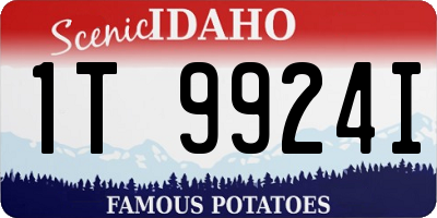 ID license plate 1T9924I