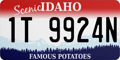 ID license plate 1T9924N