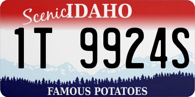 ID license plate 1T9924S